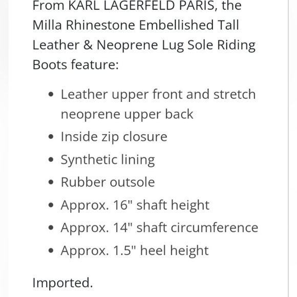 KARL LAGERFELD MILLA LEATHER RHINESTONE EMBELLISHED KNEE HIGH BOOTS NEW SZ 10 - Picture 3 of 16